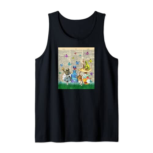 Débardeur Alice au pays des merveilles noir homme/femme