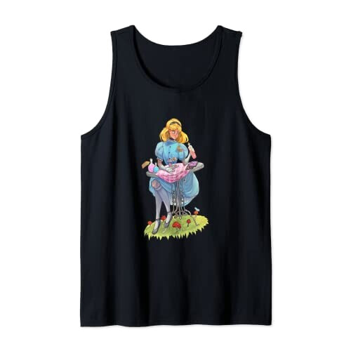 Débardeur Alice au pays des merveilles noir homme/femme