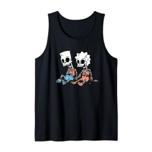 Débardeur Bart Simpson, Lisa Simpson - Simpsons - noir homme/femme