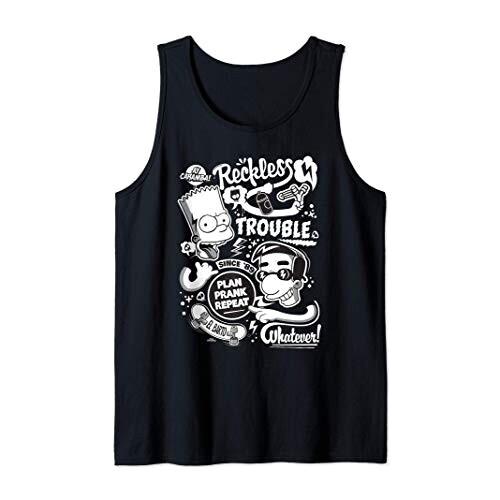 Débardeur Bart Simpson, Milhouse - Simpsons - noir homme/femme