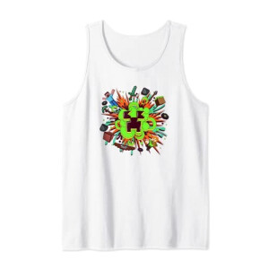 Débardeur Creeper - Minecraft - blanc homme/femme