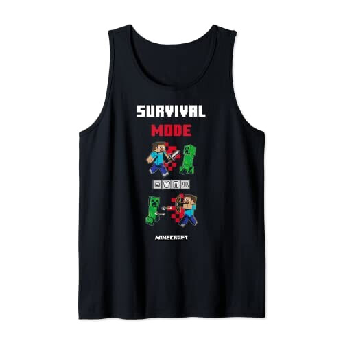 Débardeur Steve, Creeper - Minecraft - noir homme/femme