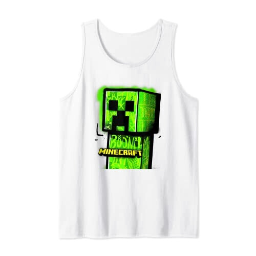 Débardeur Creeper - Minecraft - blanc homme/femme