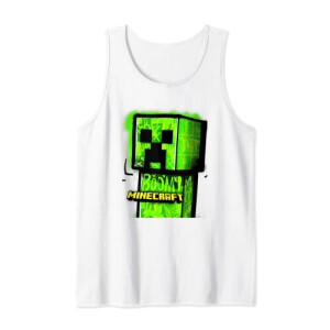 Débardeur Creeper - Minecraft - blanc homme/femme