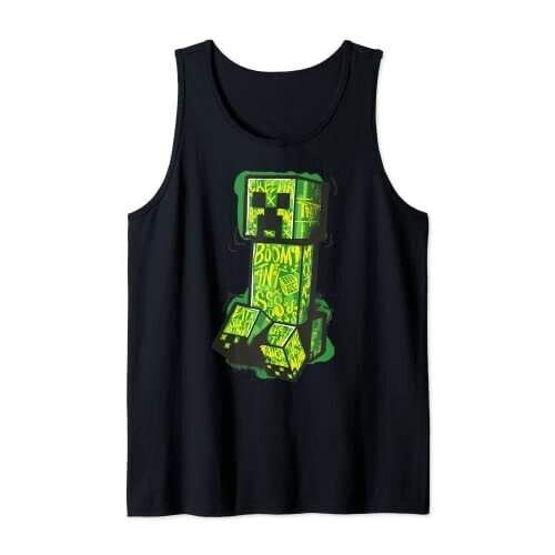 Débardeur Creeper - Minecraft - noir homme/femme