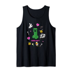 Débardeur Creeper - Minecraft - noir homme/femme