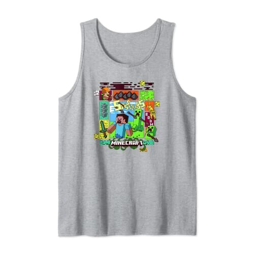 Débardeur Minecraft gris homme/femme
