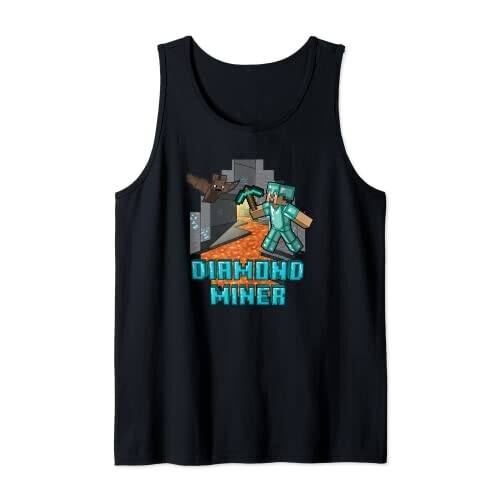 Débardeur Steve - Minecraft - noir homme/femme