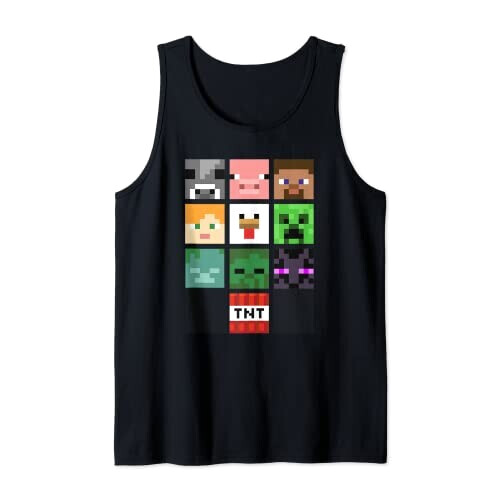 Débardeur Minecraft noir homme/femme