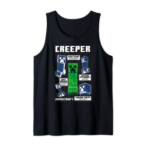 Débardeur Creeper - Minecraft - noir homme/femme