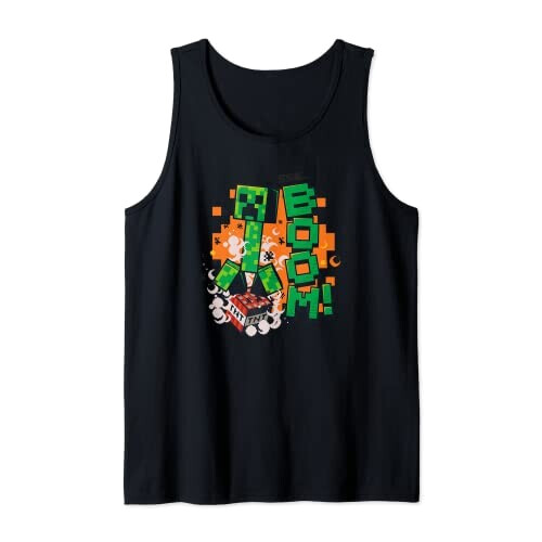 Débardeur Creeper, TNT - Minecraft - noir homme/femme