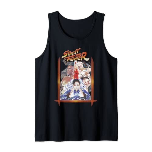 Débardeur Street Fighter noir homme/femme