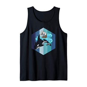Débardeur Baleine noir homme/femme