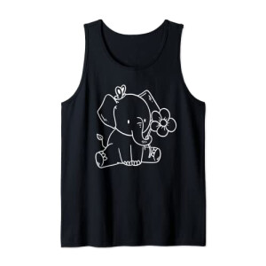 Débardeur Éléphant noir fille/garçon