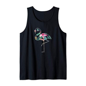 Débardeur Flamant rose blanc homme/femme