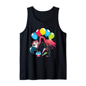 Débardeur Flamant rose noir homme/femme