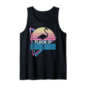 Débardeur Flamant rose noir homme/femme