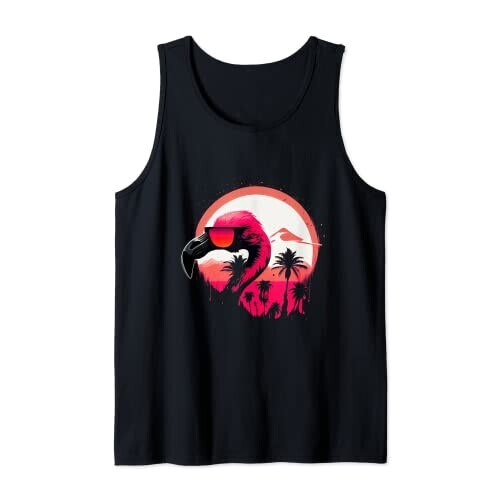 Débardeur Flamant rose noir homme/femme