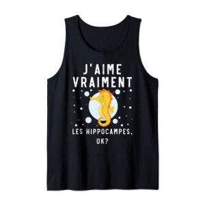 Débardeur Hippocampe noir homme/femme