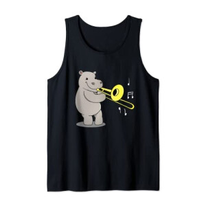 Débardeur Hippopotame noir homme/femme