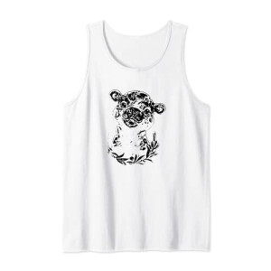 Débardeur Hippopotame blanc homme/femme