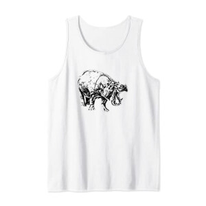 Débardeur Hippopotame blanc homme/femme