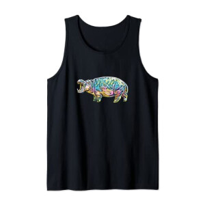 Débardeur Hippopotame noir homme/femme