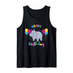 Débardeur Hippopotame noir homme/femme