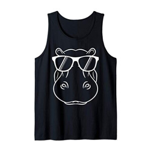 Débardeur Hippopotame noir homme/femme