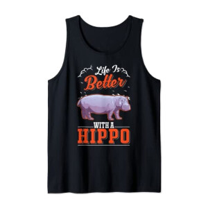 Débardeur Hippopotame noir homme/femme