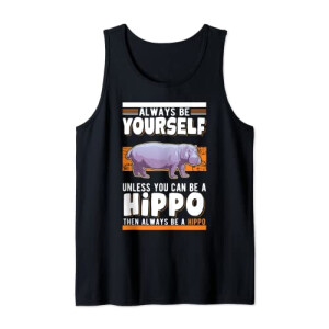 Débardeur Hippopotame noir homme/femme