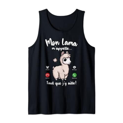 Débardeur Lama noir femme