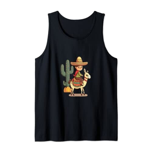 Débardeur Lama noir garçon