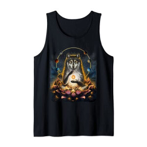 Débardeur Loup noir homme/femme