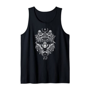 Débardeur Loup noir homme/femme