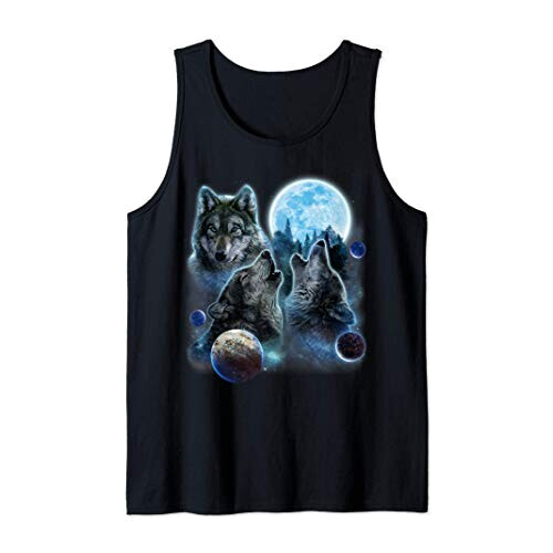 Débardeur Loup bleu homme/femme