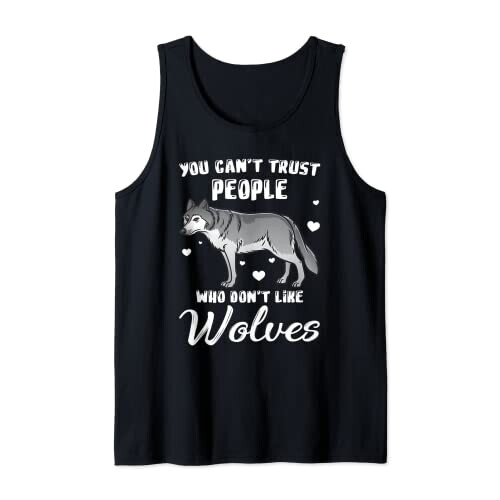 Débardeur Loup noir homme/femme