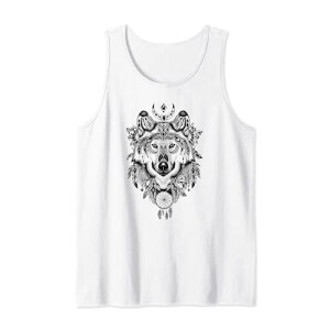 Débardeur Loup blanc homme/femme