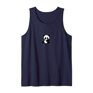Débardeur Panda bleu bébé