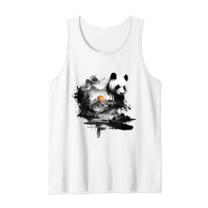 Débardeur Panda blanc homme/femme