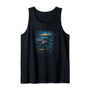 Débardeur Requin noir homme/femme