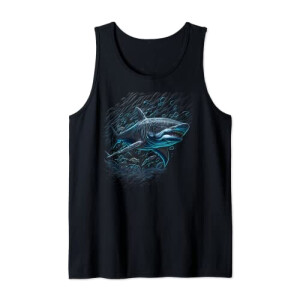 Débardeur Requin noir homme/femme