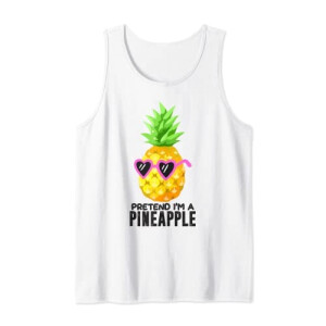 Débardeur Ananas blanc homme/femme