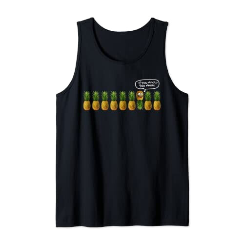 Débardeur Ananas noir homme/femme