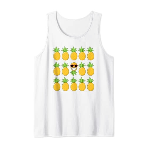 Débardeur Ananas blanc homme/femme