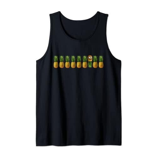 Débardeur Ananas noir homme/femme