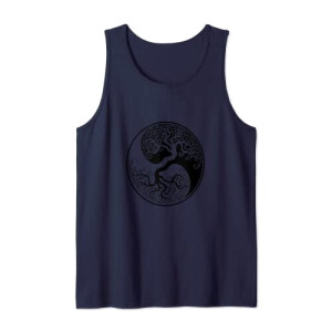 Débardeur Yin Yang bleu homme/femme