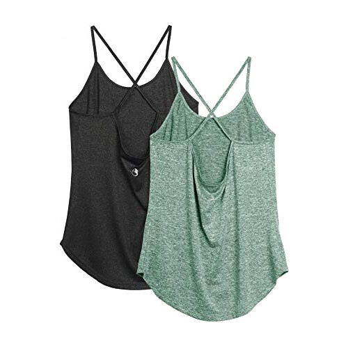 Débardeur vert noir/ femme