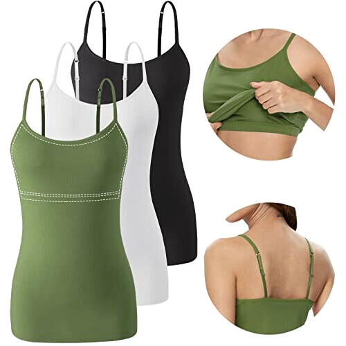 Débardeur vert noir/blanc/armée e femme