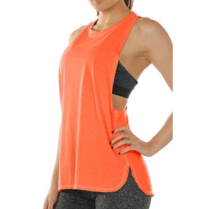 Débardeur orange fluo femme